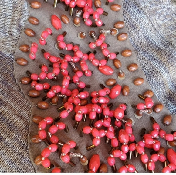 Moth Anthropologie Autumn tines beaded cardigan S/P - Picture 10 of 13